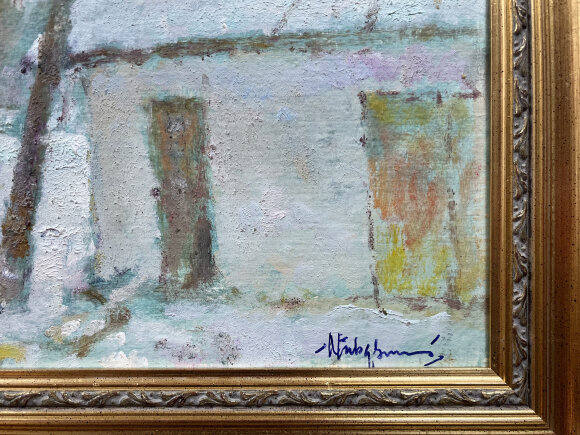 Картина Зимний пейзаж, художник Гавдзинский Альбин