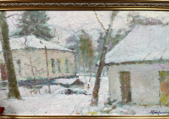 Картина Зимний пейзаж, художник Гавдзинский Альбин