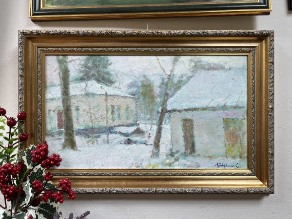 Картина Зимний пейзаж, художник Гавдзинский Альбин