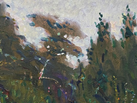 Painting In the winter forest, artist Albin Gawdzinsky - sold