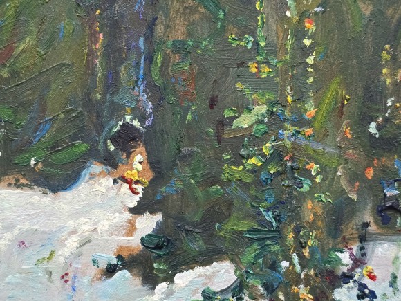 Painting In the winter forest, artist Albin Gawdzinsky - sold