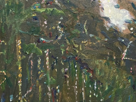 Painting In the winter forest, artist Albin Gawdzinsky - sold