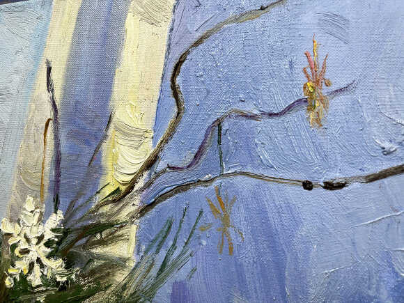 Картина Лиловый ёлочный шар, художник Лоза Наталья