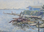 Картина Домик рыбака, художник Елена Гавдзинская Картина Домик рыбака, художник Елена Гавдзинская