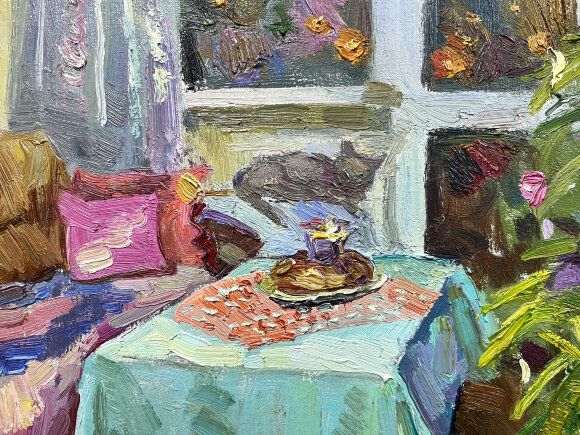 Painting New Year, artist Loza Natalia