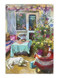 Painting New Year, artist Loza Natalia Painting New Year, artist Loza Natalia