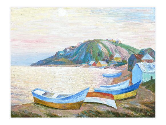 Картина Пейзаж у берега, художник Лоза Адольф