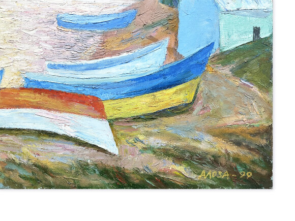 Картина Пейзаж у берега, художник Лоза Адольф