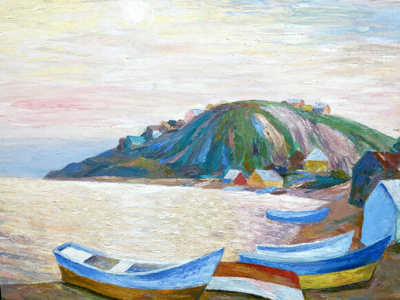 Картина Пейзаж у берега, художник Лоза Адольф