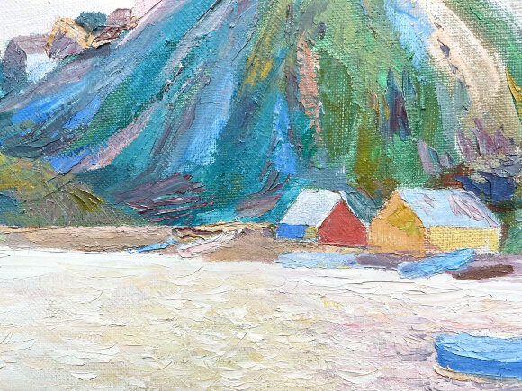 Картина Пейзаж у берега, художник Лоза Адольф