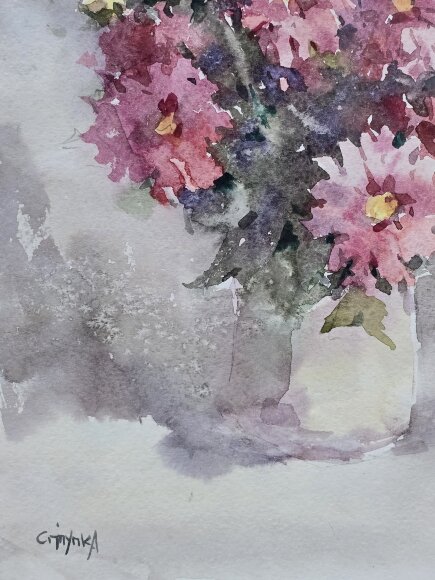 Картина Айстри, художник Сергій Ступка - продано