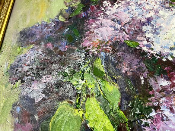 Картина Сирень в зеленом видре, художник Тишецкий Валентин