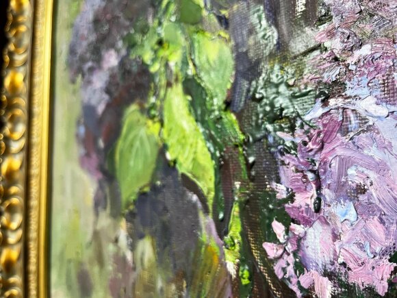 Картина Сирень в зеленом видре, художник Тишецкий Валентин