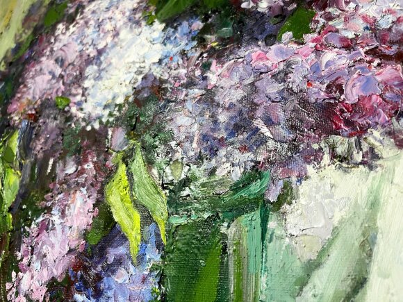 Картина Сирень в зеленом видре, художник Тишецкий Валентин