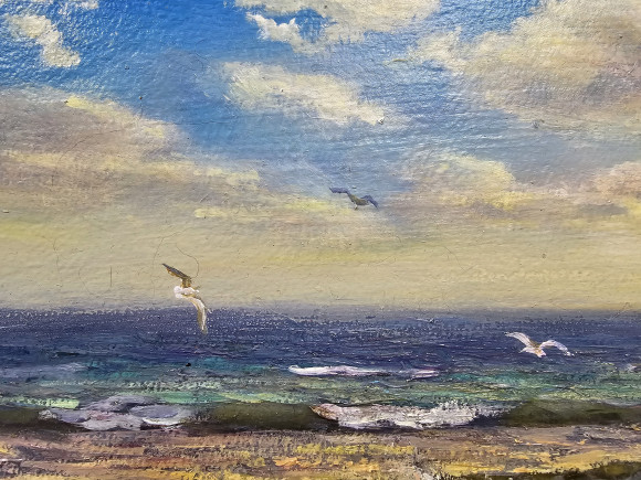 Картина Вид с пляжа Лузановки на Одессу, художник Шевченко Владимир