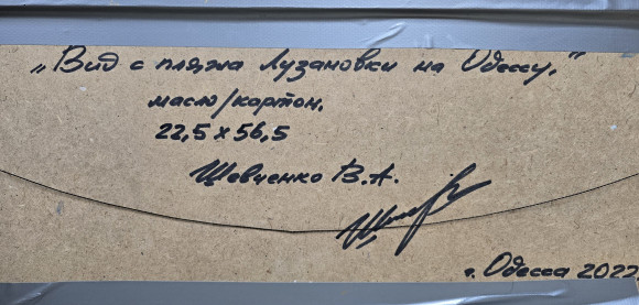 Картина Вид с пляжа Лузановки на Одессу, художник Шевченко Владимир