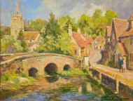 Картина Красные крыши, художник Елена Гавдзинская Картина Красные крыши, художник Елена Гавдзинская