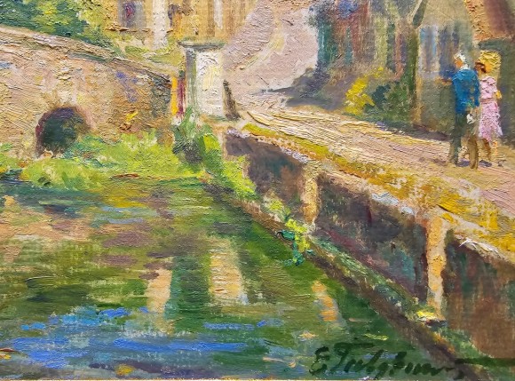 Картина Красные крыши, художник Елена Гавдзинская