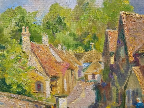 Картина Красные крыши, художник Елена Гавдзинская