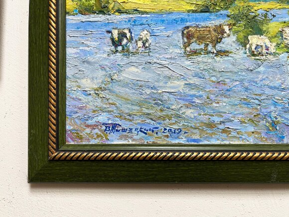 Картина У пруда, художник Тишецкий Валентин