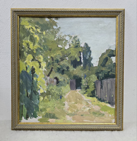 Картина Алея на дачі, художник Шелюто Микола