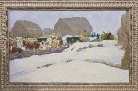 Картина Коровы, художник Гавдзинский Альбин