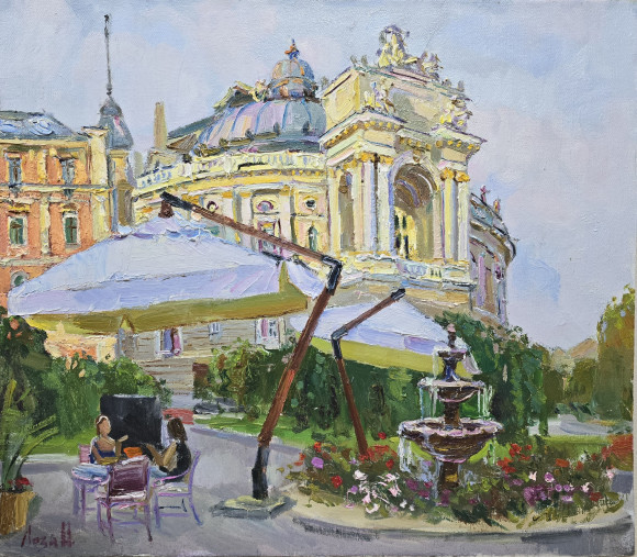 Картина Фонтан у Моцарта, художник Лоза Наталія