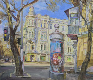 Painting Gilded Day on the corner of Tiraspolskaya, artist Loza Natalya