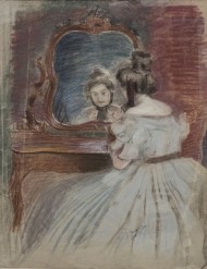 Картина У зеркала, художник Борис Эгиз Картина У зеркала, художник Борис Эгиз