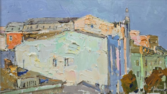 Картина Вечір на Соборній, художник Злата Шишман